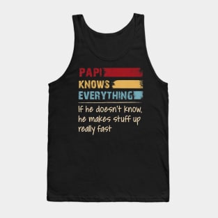 Mens Knows Everything Vintage Tank Top